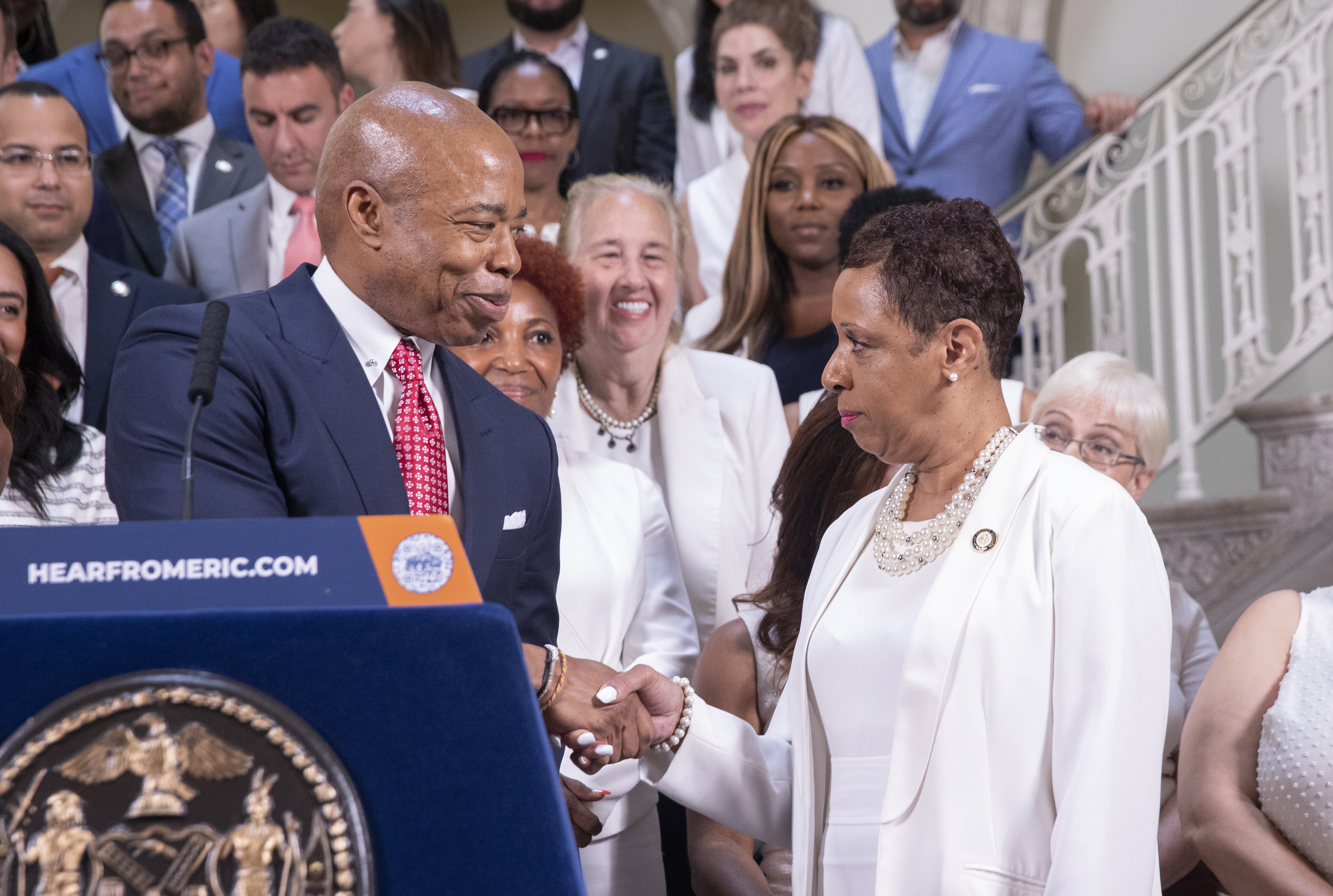 City Council Speaker Adrienne Adams spoke on WNYC to discuss Mayor Eric Adams' police stops bill.