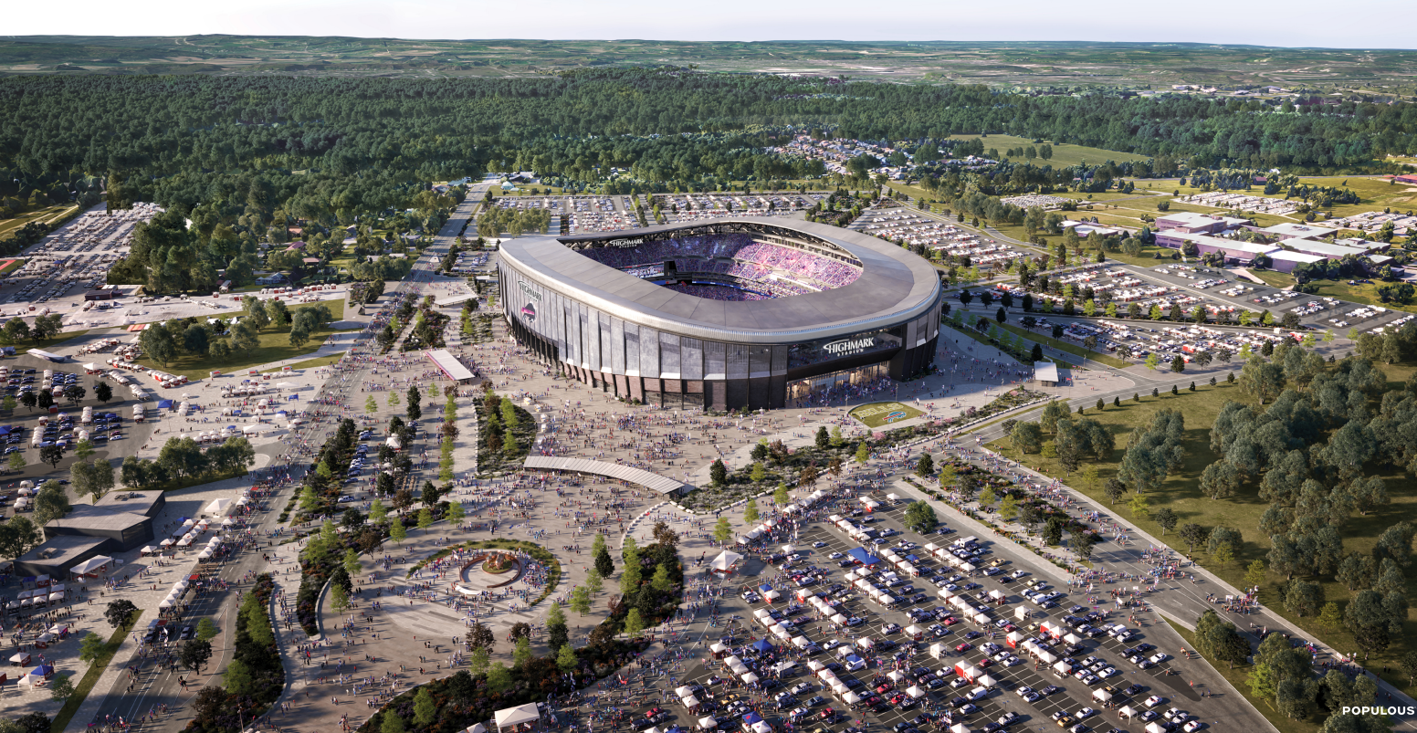 An official rendering of the new Buffalo Bills' Highmark stadium. It will be able to hold 60,000 fans.