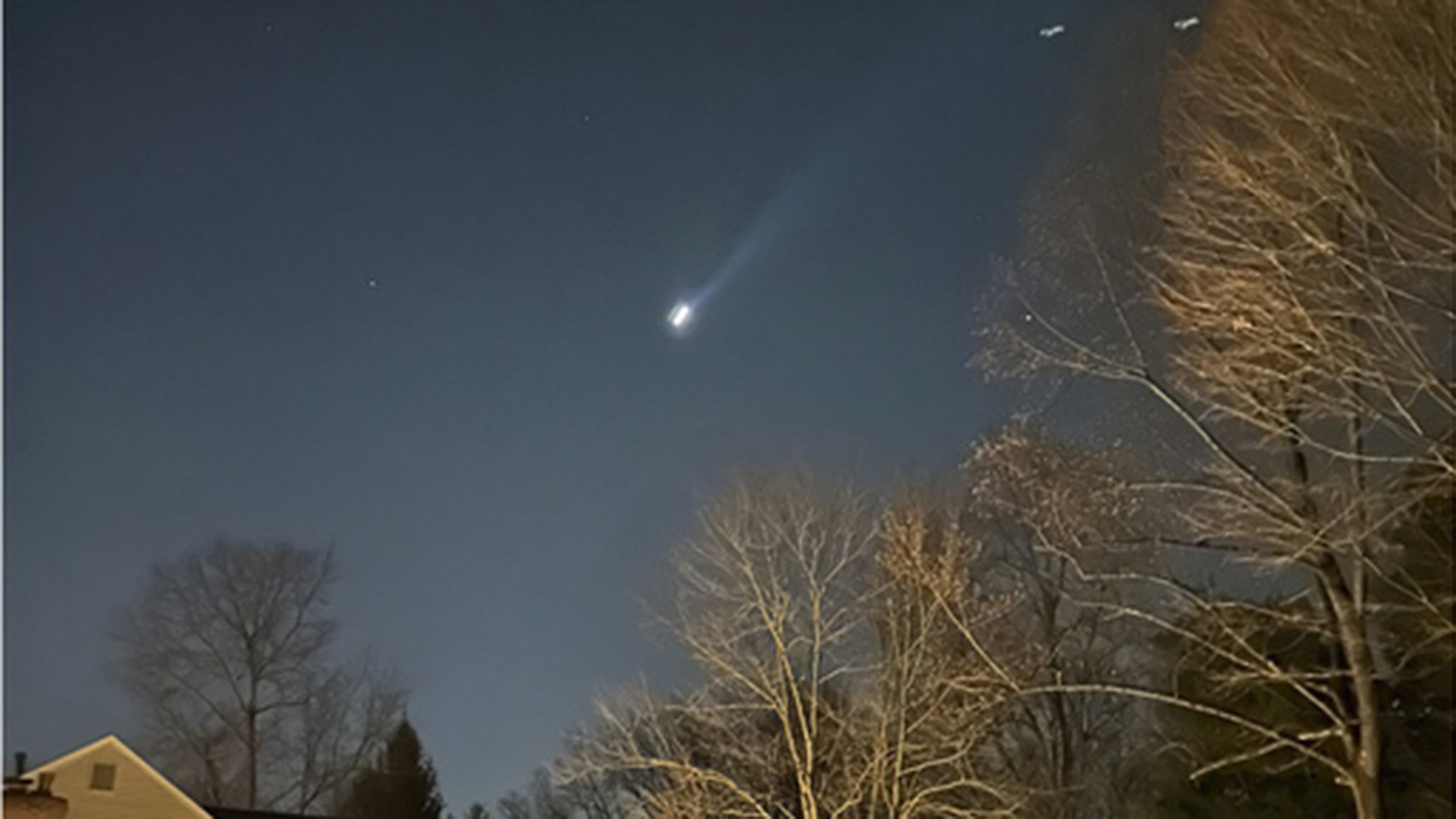 Multiple drones are seen over Bernardsville, N.J., Dec. 5, 2024.
