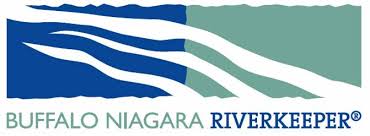 Blue and white wave graphic with the text “BUFFALO NIAGARA RIVERKEEPER.”