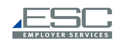 Blue and gray ESC logo with text “EMPLOYER SERVICES” below