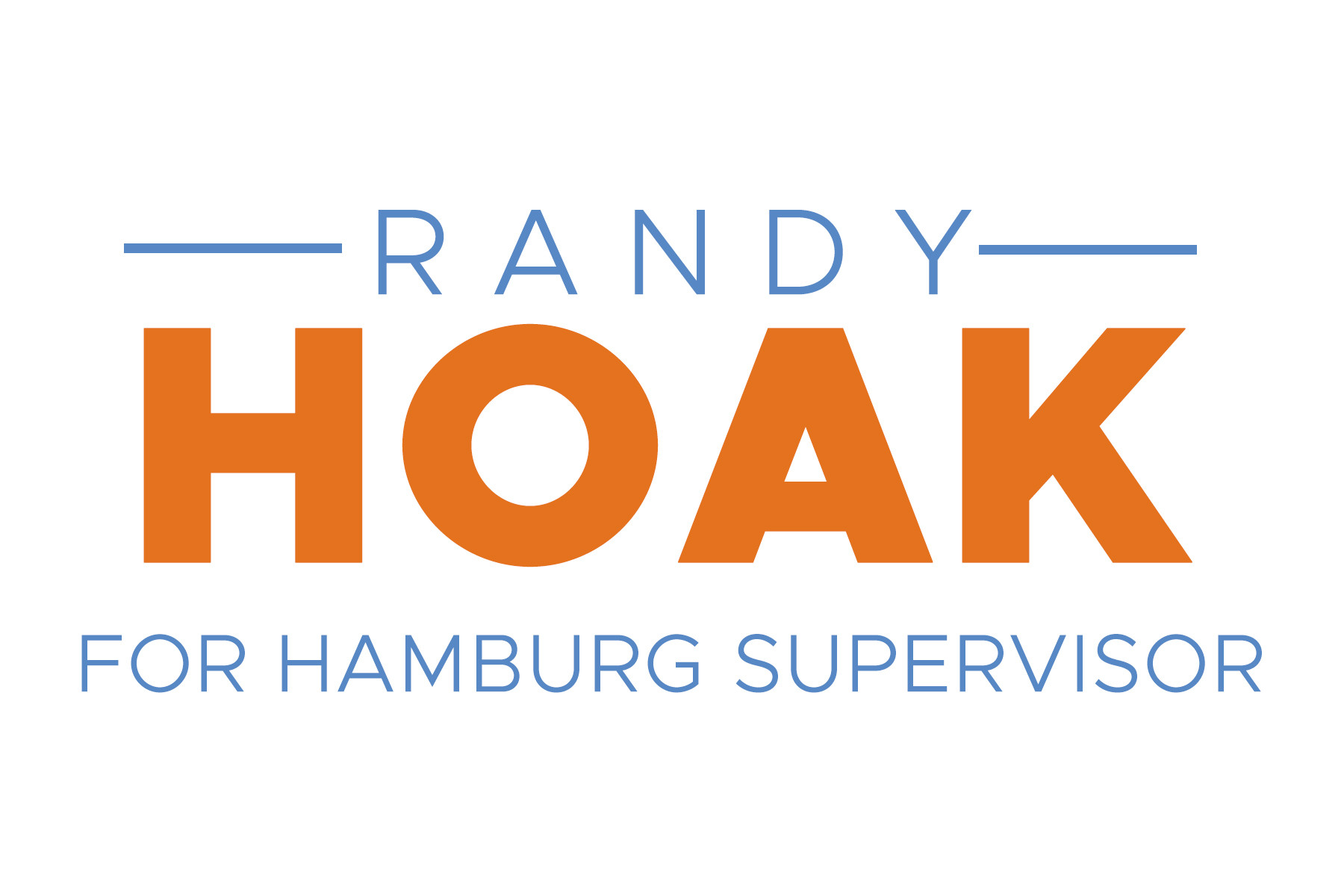 Orange and blue Hoak logo reading “Hoak for Hamburg Supervisor”.