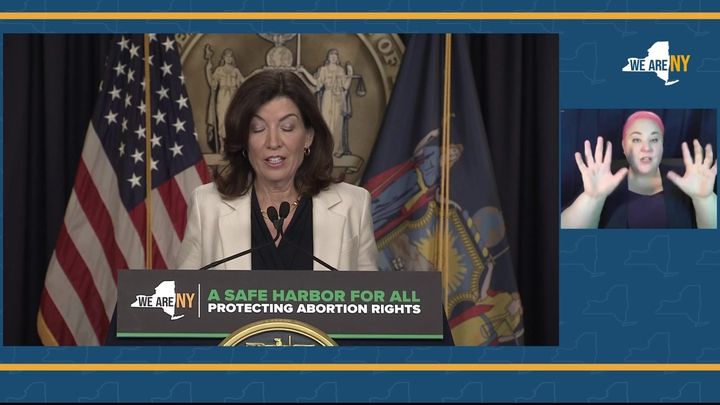 Gov. Kathy Hochul makes an announcement