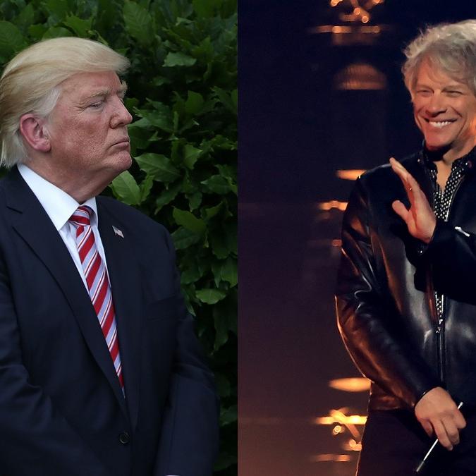 Left: older man in a suit. Right: gray-haired performer in a dark jacket waving on stage.