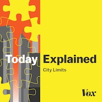 Yellow media graphic with puzzle pieces and the words “Today Explained” and “City Limits.”