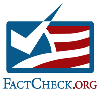 FactCheck.org logo showing a check mark over a U.S. flag background