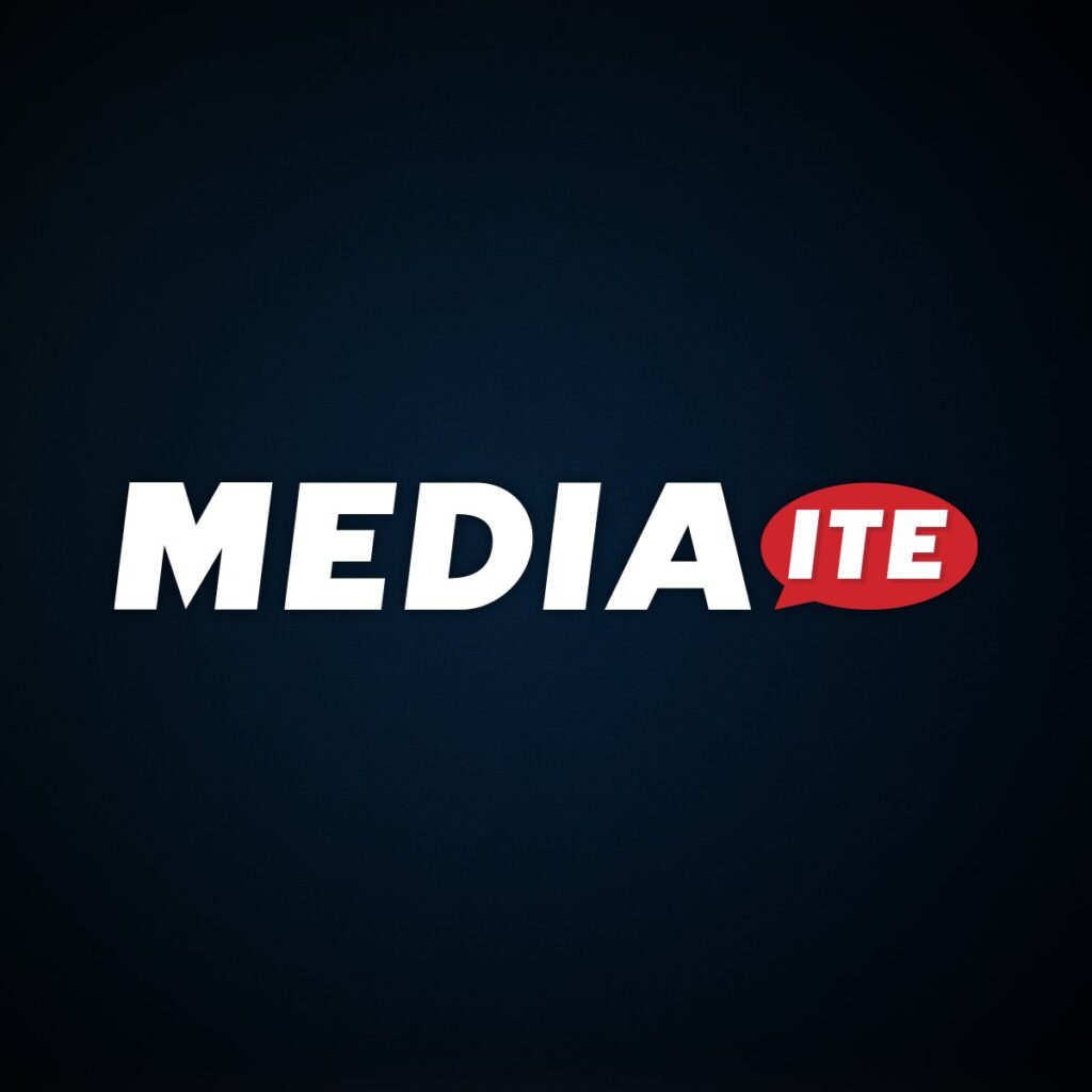 MEDiA text logo on a dark blue background with a red ITE badge