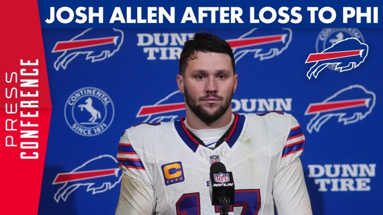 Buffalo Bills QB Josh Allen Postgame Press Conference After Overtime Loss To Eagles