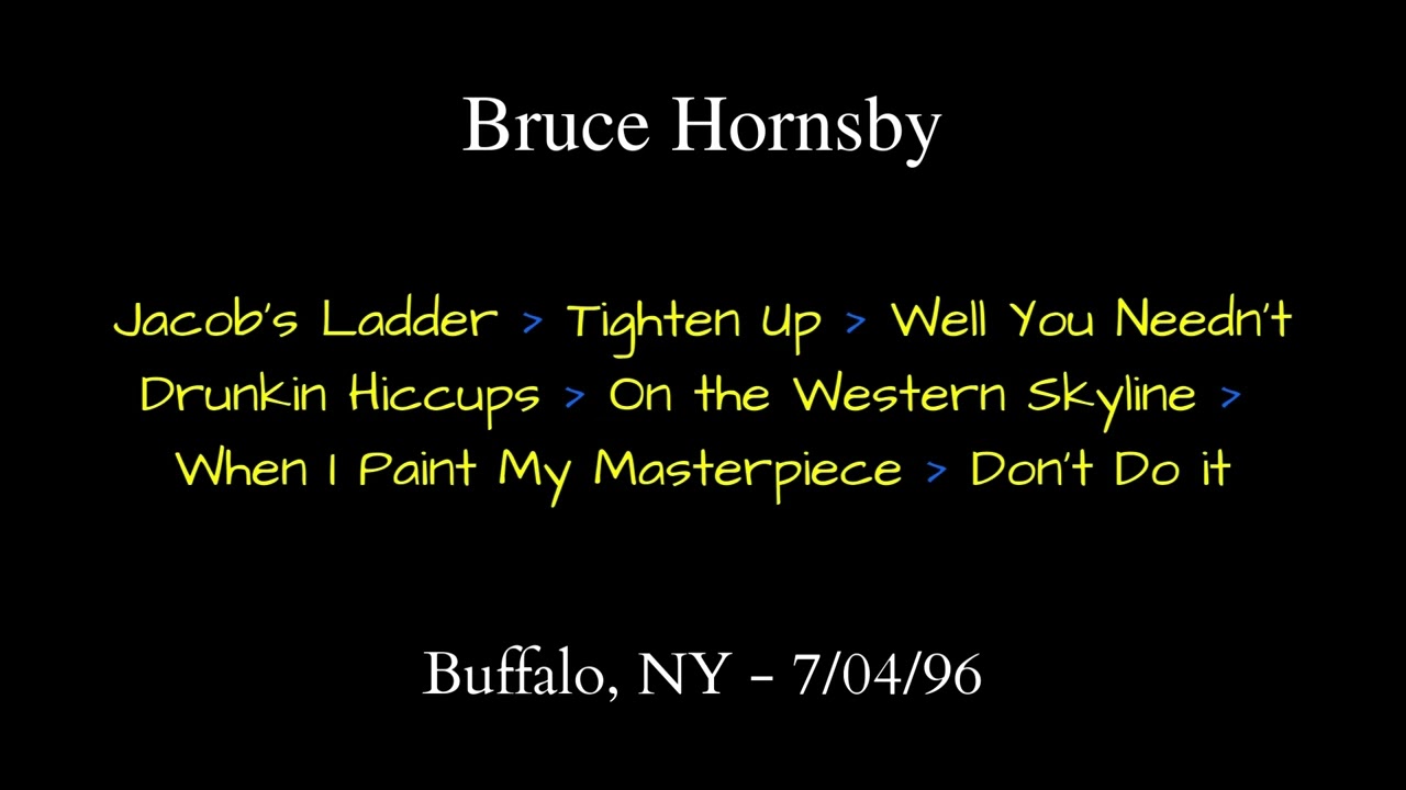 Bruce Hornsby – 7/04/96 – Buffalo, NY – SELECTIONS – See description for track listing and download