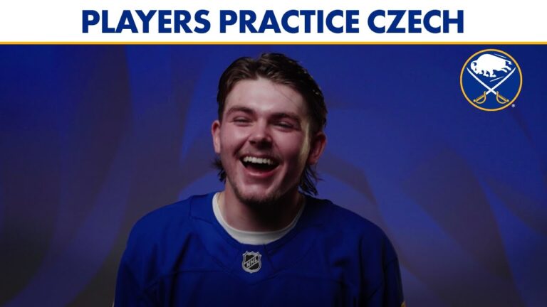 Buffalo Sabres Players Practice Their Czech Language Skills Ahead Of #NHLGlobalSeries