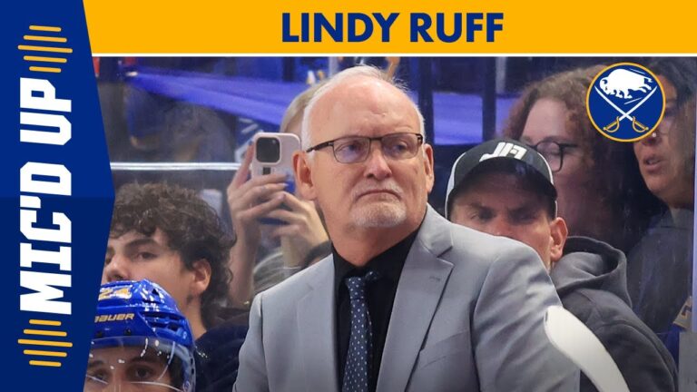 Lindy Ruff Mic’d Up Gives Behind-The-Scenes Look At Buffalo Sabres Strategy & Bench Dynamics