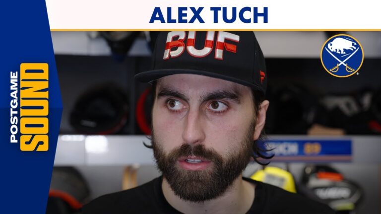 “Gibby Is A Team-First Guy” | Alex Tuch On Dennis Gilbert, Buffalo Sabres Win Over Blue Jackets