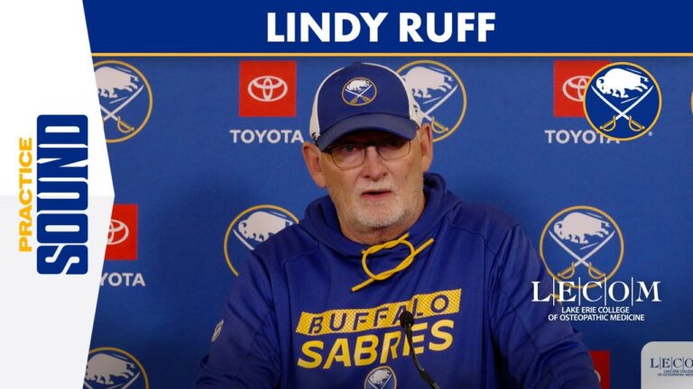 “We’re Gonna Continue To Try To Push Our Way” | Lindy Ruff After Practice | Buffalo Sabres