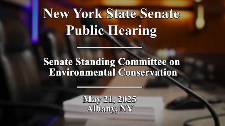 New York State Senate Public Hearing – 05/21/2025