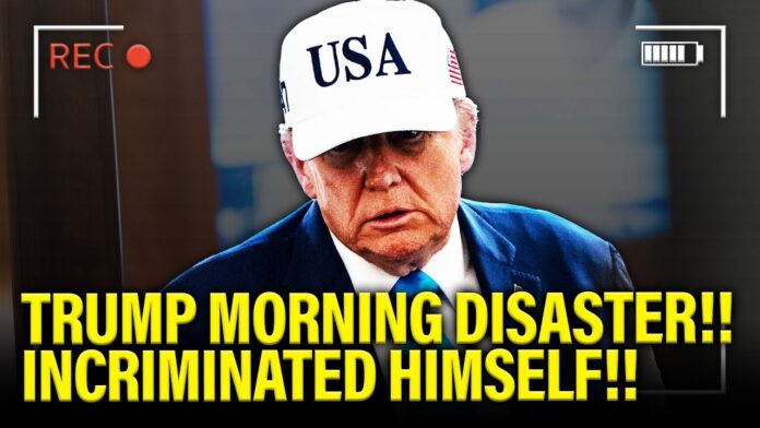 Man in a white cap with “USA” looks serious; TV-style “REC” and warning text overlay