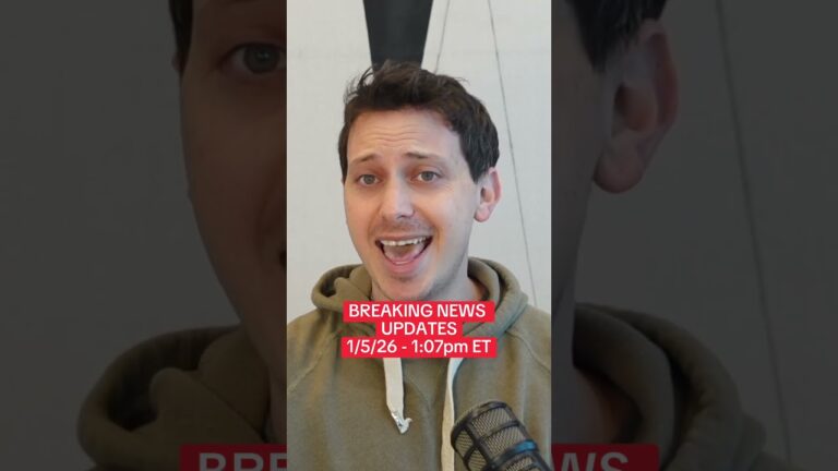 BREAKING NEWS UPDATES – 1/5/26 – 1:07pm ET