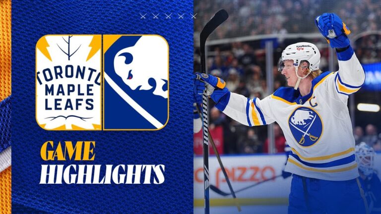 Rasmus Dahlin First Career Hat Trick! | Buffalo Sabres Beat Toronto Maple Leafs 7-4 | Highlights