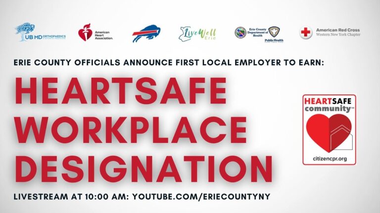 Erie County Officials Recognize First Local Employer to Earn HEARTSafe Workplace Designation