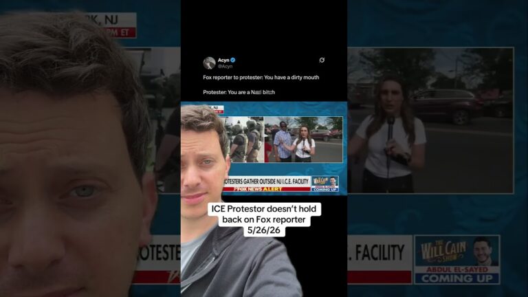 ICE Protester NOT a Fan of Fox News